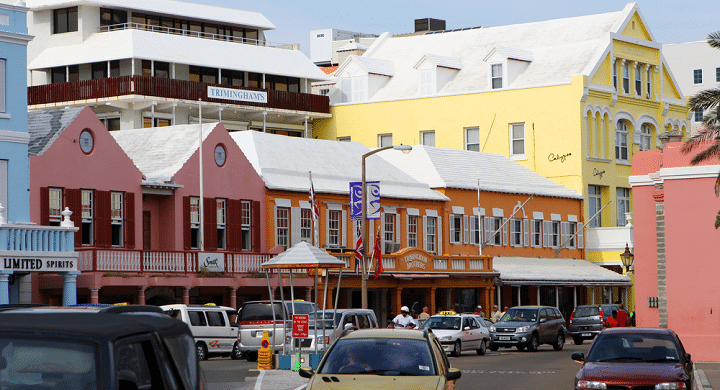 Front Street in Hamilton Bermuda